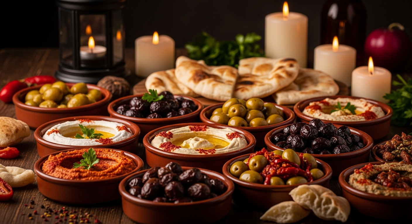 Turkish Mezze Spread